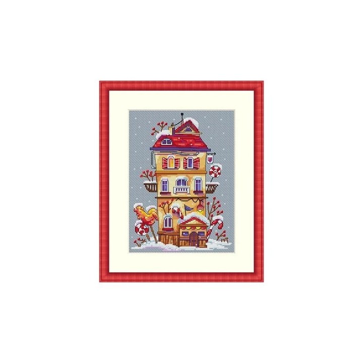 Merejka Kit de broderie Maison d'hiver