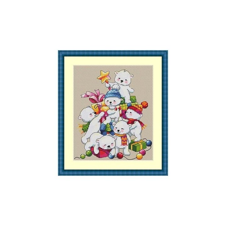 Merejka Embroidery kit Christmas Bears