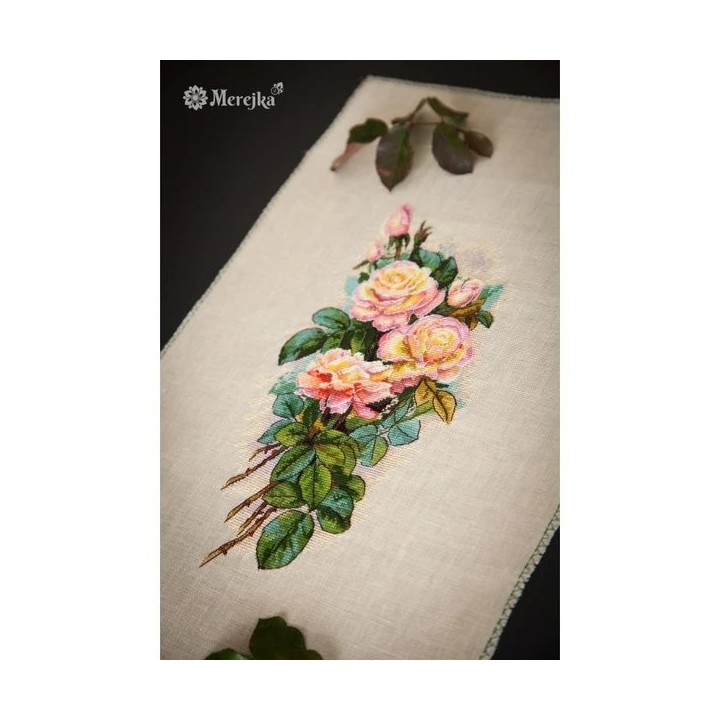 Merejka Kit de broderie Roses anciennes