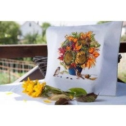 Merejka Borduurpakket Zonnebloemen Herfstboeket 