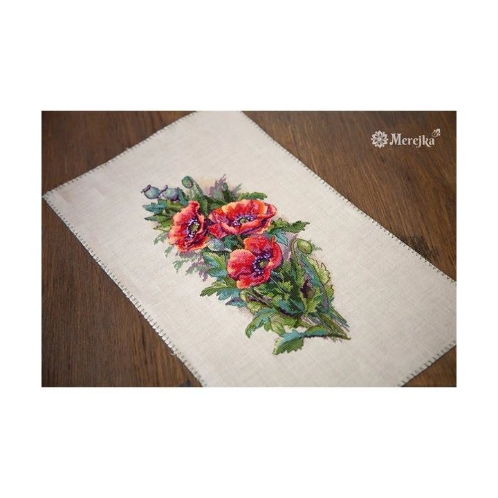 Merejka Borduurpakket Vintage klaprozen 