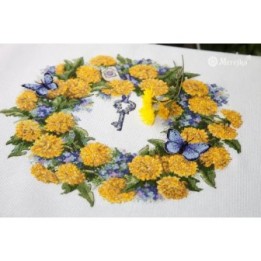 Merejka Embroidery kit Dandelion Wreath