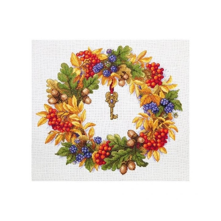 Merejka Kit de broderie Couronne d'automne