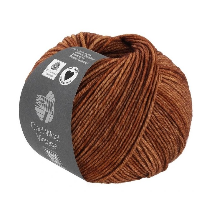 Lana Grossa Cool Wool Vintage Brun fauve 7383
