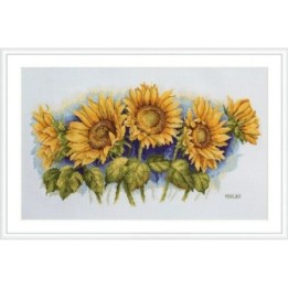 Stickset über die Leuchtende Sonnenblumen