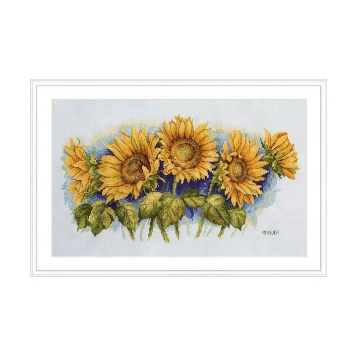 Borduurpakket Felle zonnebloemen