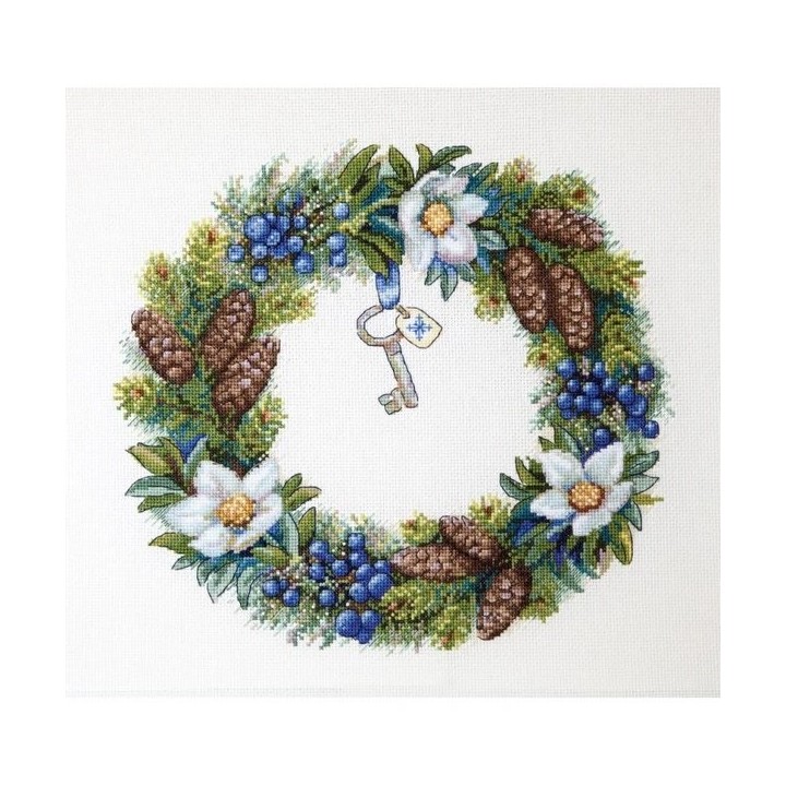 Embroidery kit Winter Wreath