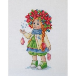 Kit de broderie Fille d'hiver