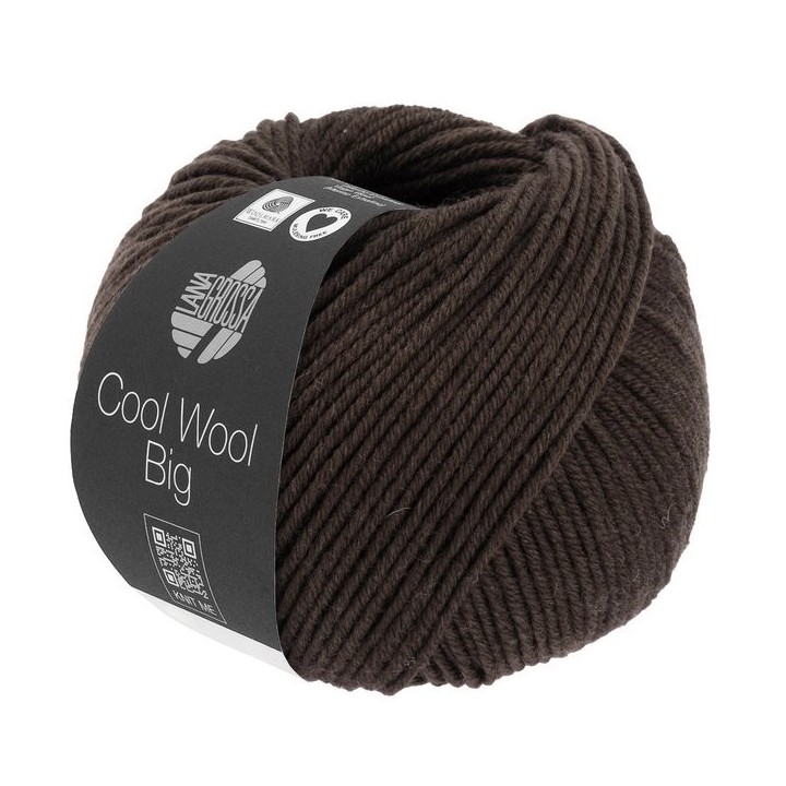 Lana Grossa Cool Wool Big noir marron 1020