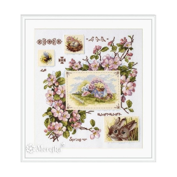 Embroidery kit Spring Sampler