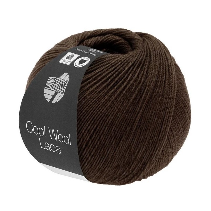 Lana Grossa Cool Wool Lace Schwarzbraun 57