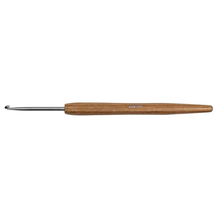 Lana Grossa Wollhäkelnadeln mit Holz-Griff 3 mm