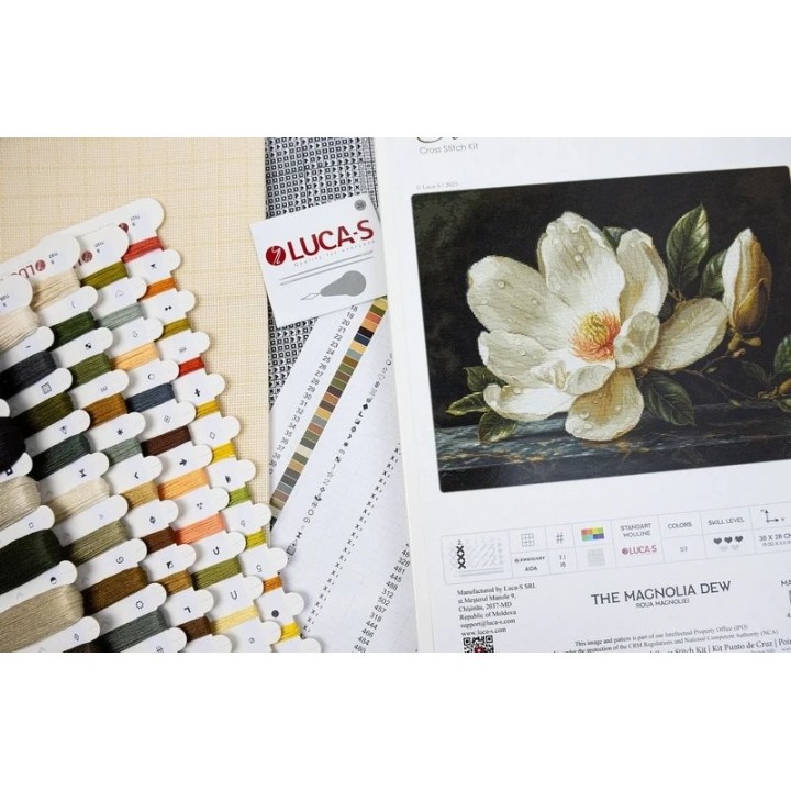Luca-S Kit de broderie La Rosée du Magnolia