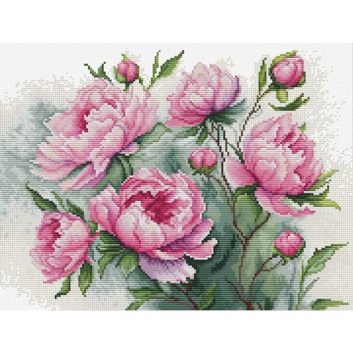 Luca-S Kit de broderie Le Charme des Pivoines