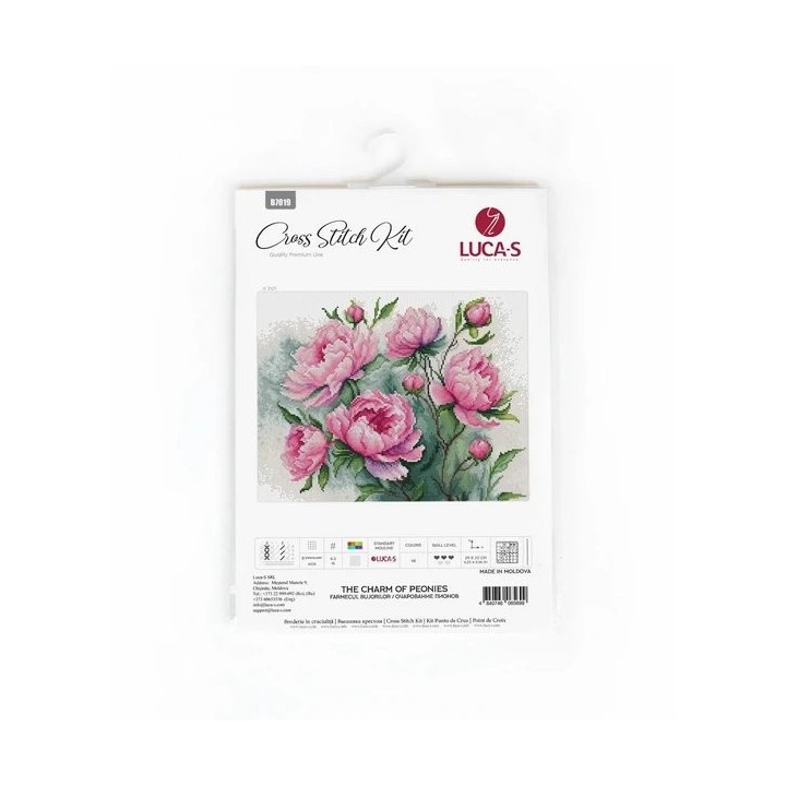 Luca-S Embroidery kit The Charm of Peonies