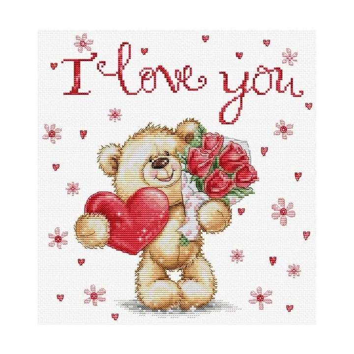 Luca-S Kit de broderie Je T'aime