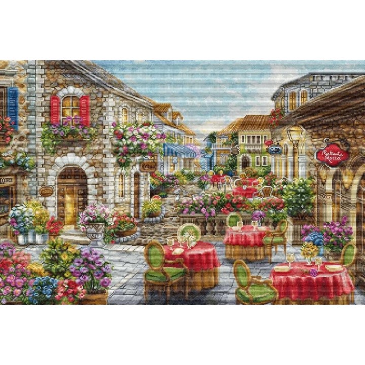 Luca-S Stickset Fiori Caffes