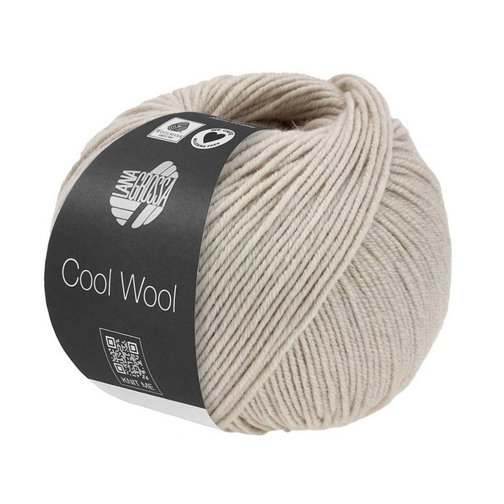 Lana Grossa Cool Wool Mélange Graubeige meliert 1491
