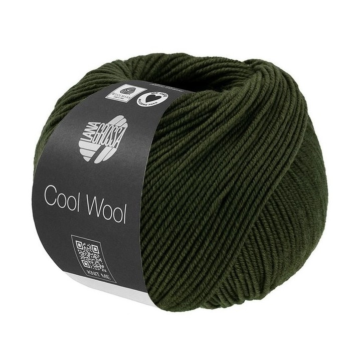 Lana Grossa Cool Wool Mélange Loden green mottled 1495