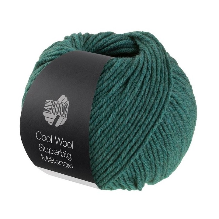 Lana Grossa Cool Wool Superbig Mélange Donkergroen 210