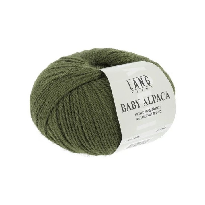 Lang Yarns Baby Alpaca 098 olijf