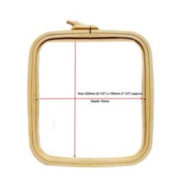 Stickrahmen Nurge 14,5 x 16,5 cm Kaffeebraun