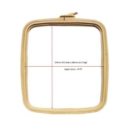 Borduurring Nurge 19,5 x 22 cm koffiebruin