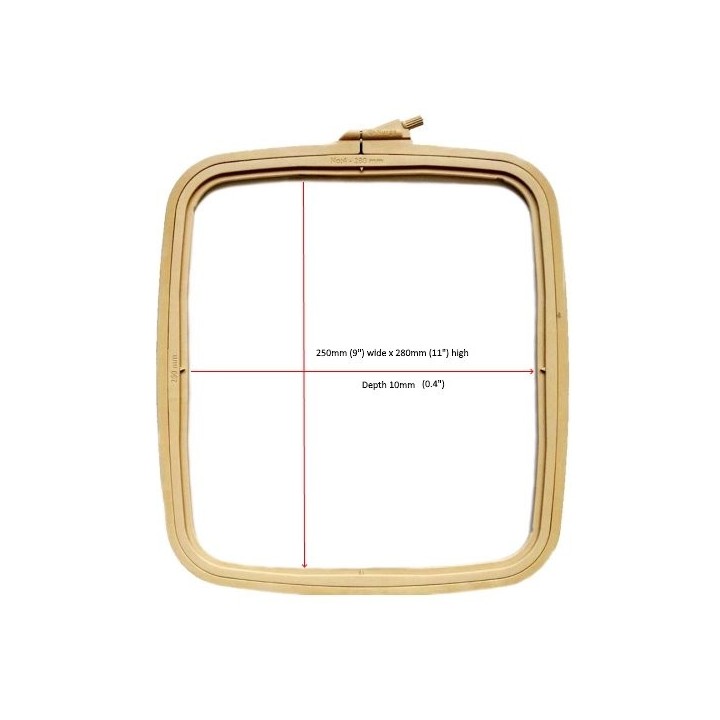 Stickrahmen Nurge 19,5 x 22 cm Kaffeebraun