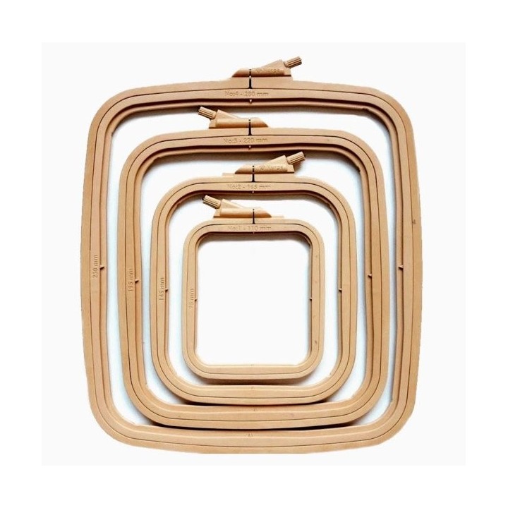 Stickrahmen Nurge 19,5 x 22 cm Kaffeebraun