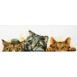 Borduurpakket Nieuwsgierige kittens
