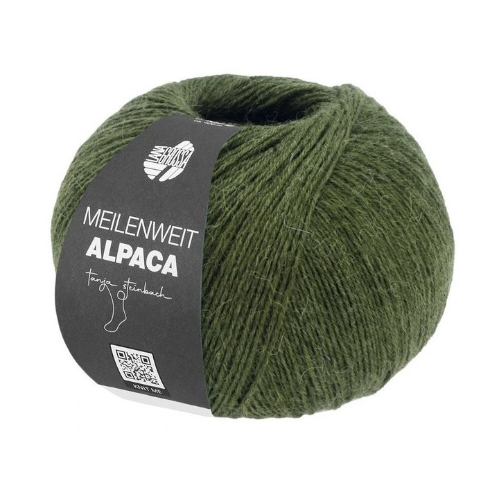 Lana Grossa Meilenweit 100 Alpaca 2017 Dark Olive