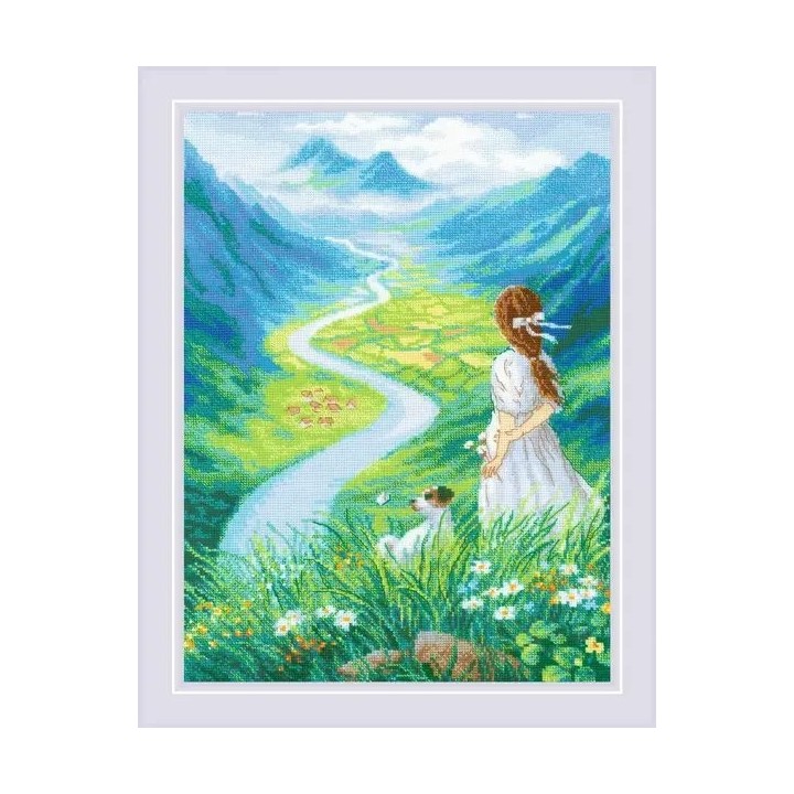 Riolis Kit de broderie Où coule la rivière?