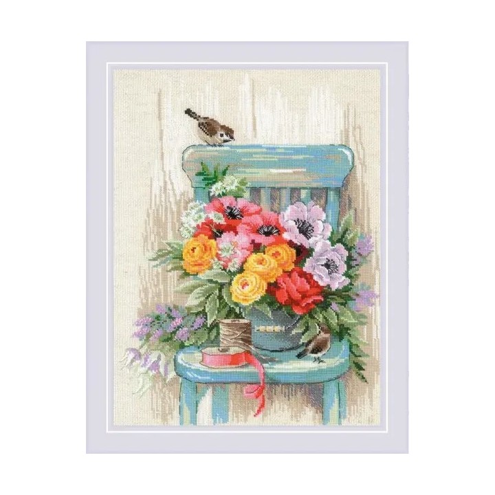 Riolis Kit de broderie Fleurs du jardin