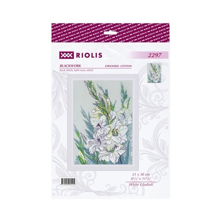 Riolis Kit de broderie Gladioles blancs