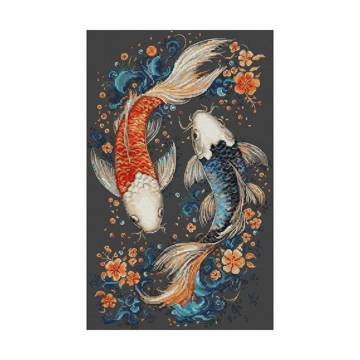 Luca-S Kit de broderie Deux poissons magiques