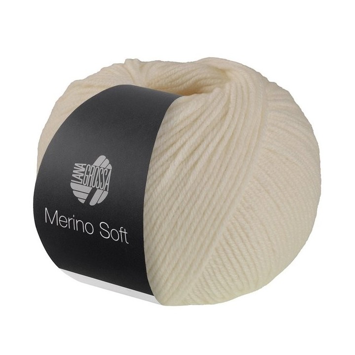 Lana Grossa Merino Soft 001 Ecru