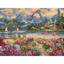 Embroidery kit Spring Mountain Majesty