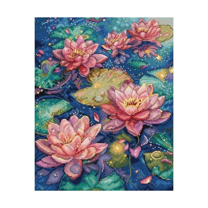 Stickset Seerose
