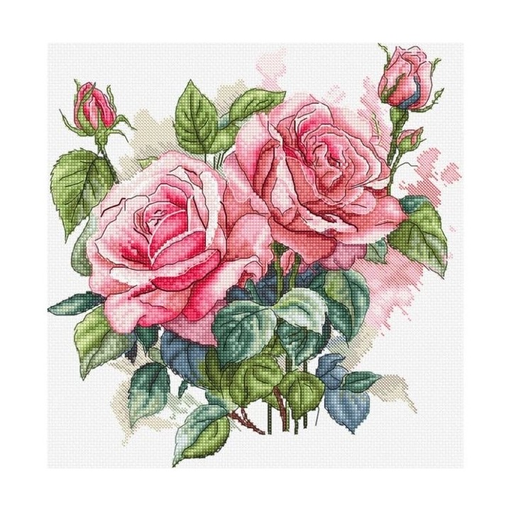 Embroidery kit Pink Bloom