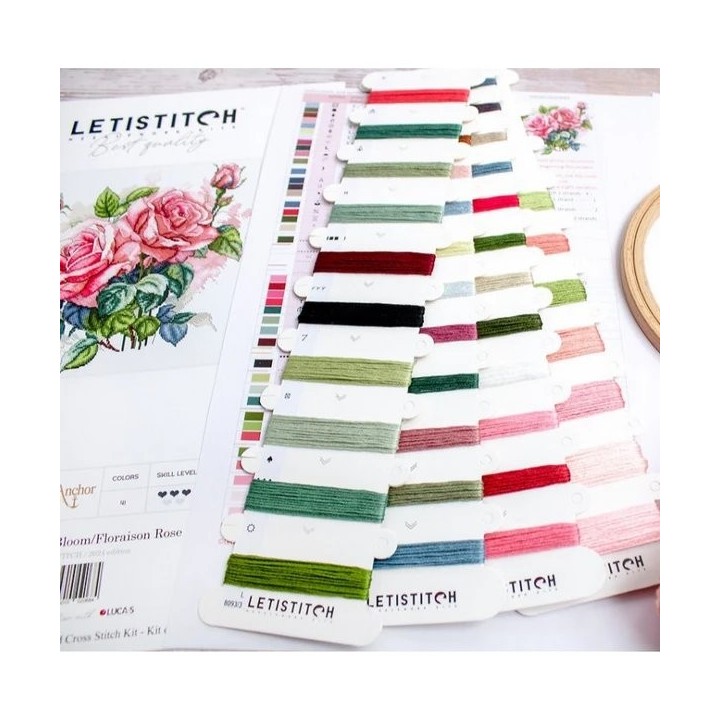 Kit de broderie Fleur rose