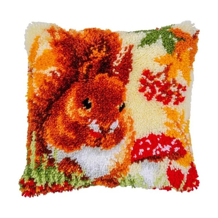 Kit coussin au point noué Ecureuil en automne 206643