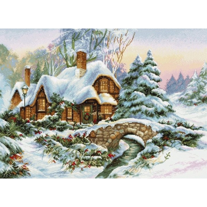 Kit de broderie Paysage d'hiver