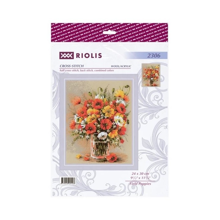 Kit de broderie Coquelicots des champs