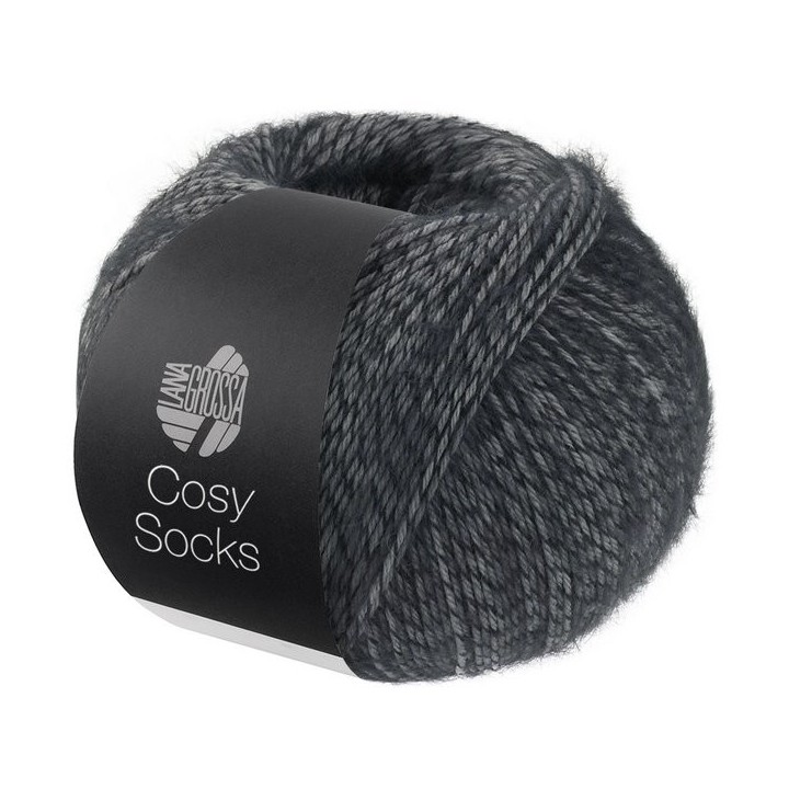 Lana Grossa Cosy Socks 07 Dark grey