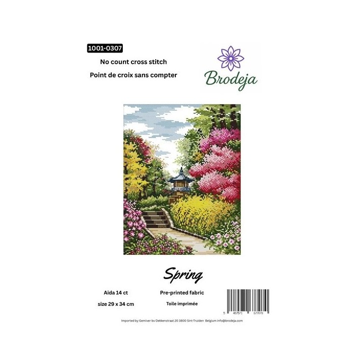 Stickset Frühling