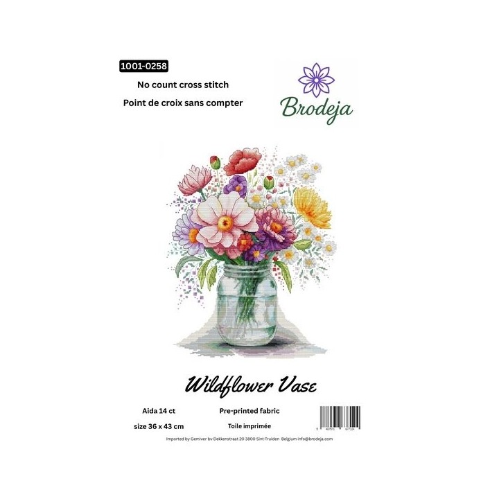 Embroidery kit Wildflower vase