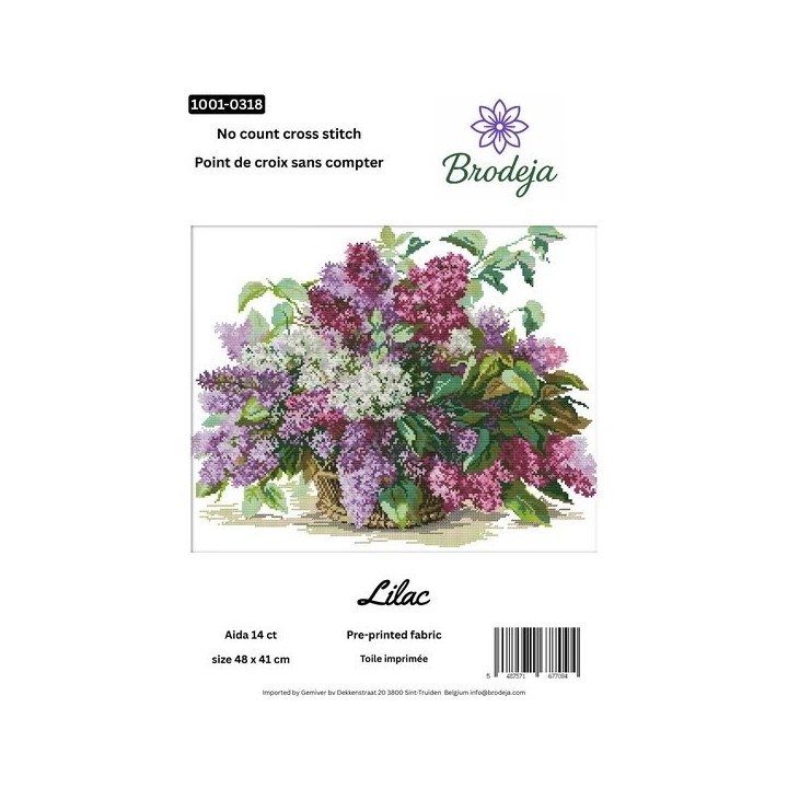 Embroidery kit Lilac
