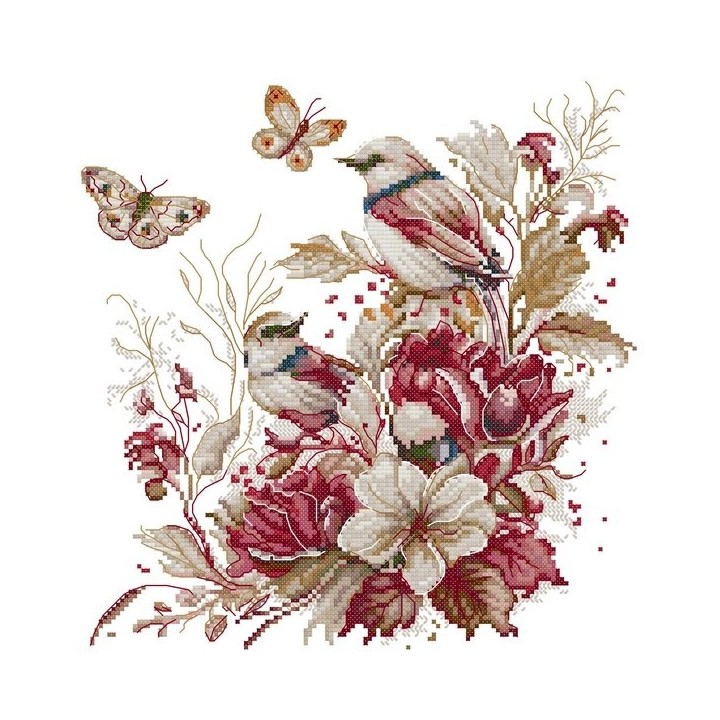 Embroidery kit Autumn Bird