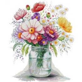 Kit de broderie Vase de fleurs sauvages