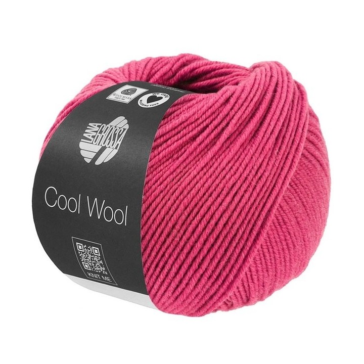 Lana Grossa Cool Wool Mélange Bright pink melange 1496